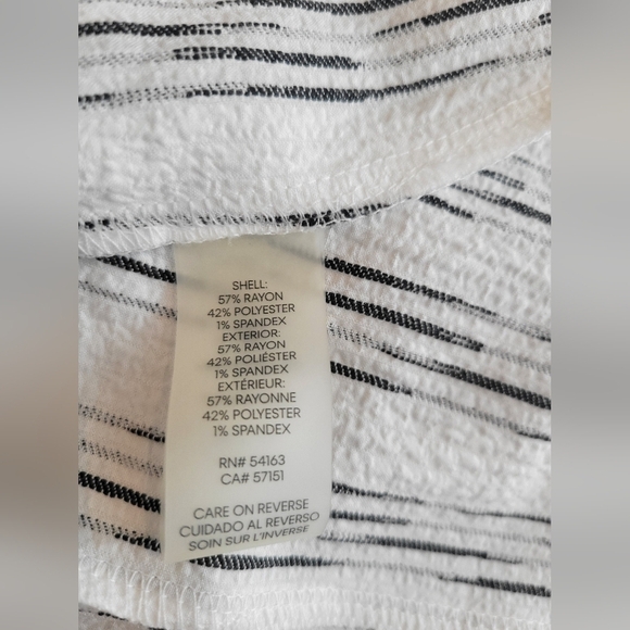 Calvin Klein White & Black Midi Sleeveless Faux Wrap Dress Size 12 New - Picture 3 of 7